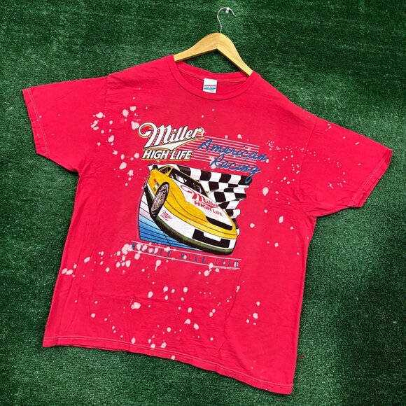 Miller High Life American Racing Nascar style T-Shirt Size Large - Picture 3 of 4